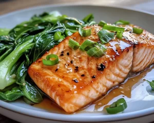Salmon Recipes: Miso Glazed Salmon With Baby Bok Choy in 20 Minutes