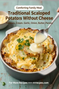 Traditional Scalloped Potatoes Without Cheese
