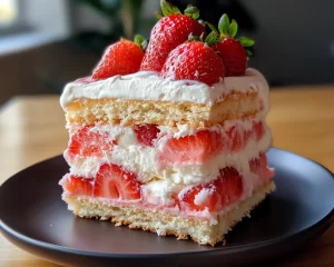 Strawberry Shortcake: Strawberry Shortcake Ice Cream Sandwich Cake in 20 Minutes Prep