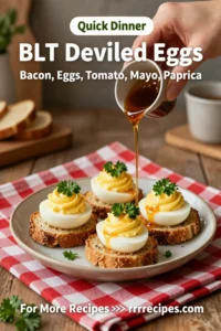 Deviled Eggs: BLT Deviled Eggs With Crispy Bacon and Tomato in 20 Minutes