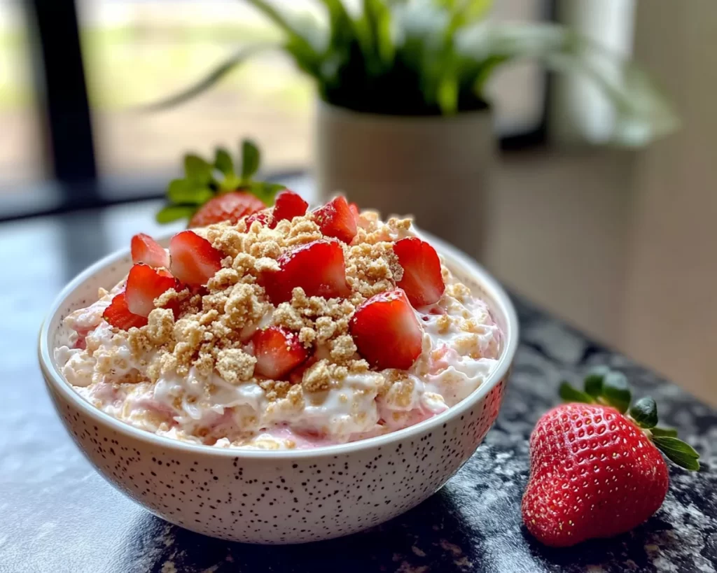 Overnight Oats: Strawberry Cheesecake Overnight Oats With Graham Cracker in 5 Minutes