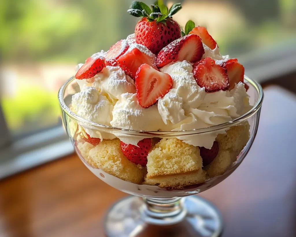 Strawberry Shortcake: Strawberry Shortcake Trifle With Angel Food Cake in 20 Minutes