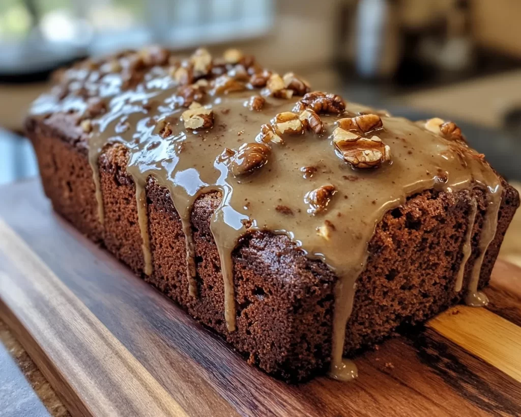 Banana Bread Recipe: Espresso Walnut Banana Bread With Maple Glaze in 35 Minutes