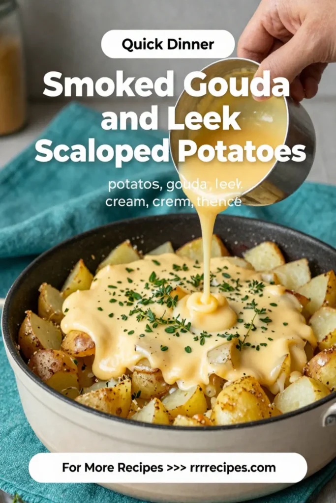 Scalloped Potatoes: Smoked Gouda and Leek Scalloped Potatoes in 40 Minutes