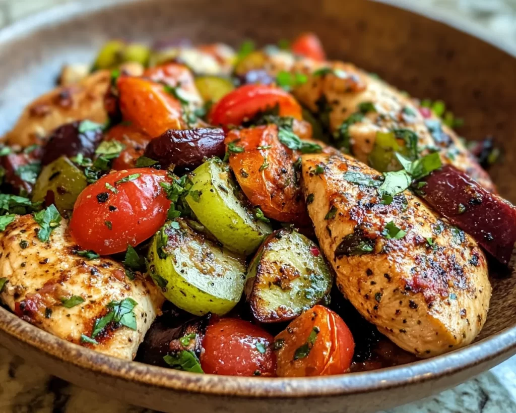 Mediterranean Diet Recipes: Seven Day Mediterranean Diet Chicken Meal Plan in 25 Minutes