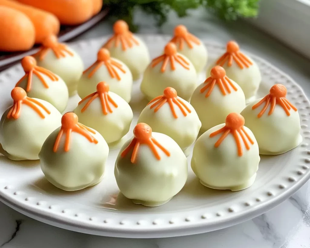 Carrot Cake: White Chocolate Carrot Cake Truffles Shaped Like Carrots in 25 Minutes