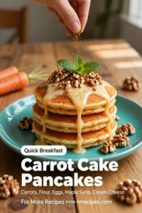 Carrot Cake Recipe: Carrot Cake Pancakes With Maple Cream Cheese Drizzle in 30 Minutes