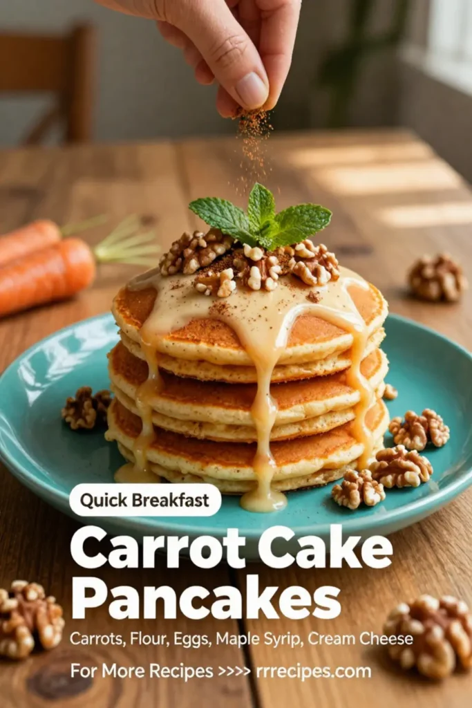 Carrot Cake Recipe: Carrot Cake Pancakes With Maple Cream Cheese Drizzle in 30 Minutes