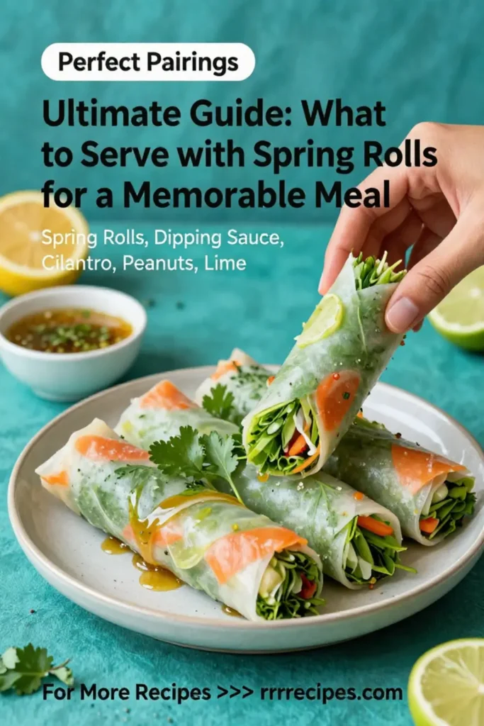 Ultimate Guide: What to Serve with Spring Rolls for a Memorable Meal