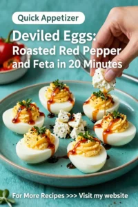 Deviled Eggs: Roasted Red Pepper and Feta Deviled Eggs in 20 Minutes