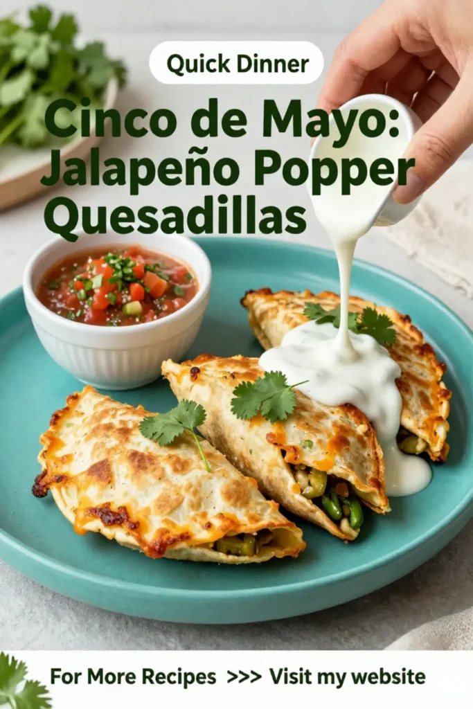 Cinco de Mayo: Jalapeño Popper Quesadillas for Cinco de Mayo in 15 Minutes