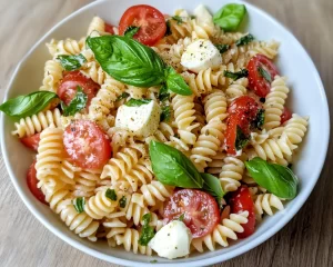 Pasta Salad: Caprese Pasta Salad With Fresh Basil and Mozzarella in 15 Minutes
