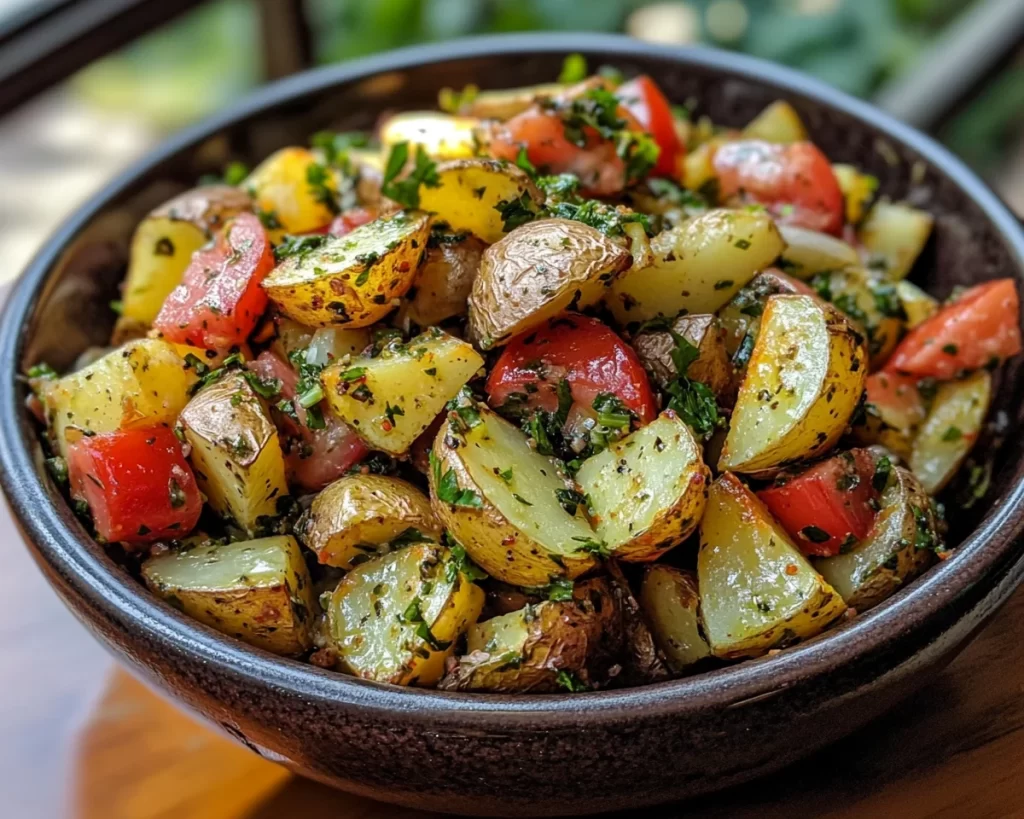 Potato Salad: No Mayo Herb and Dijon Roasted Potato Salad in 25 Minutes