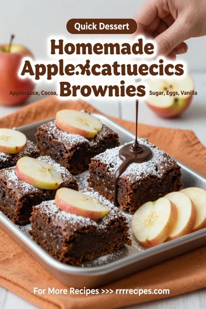 Homemade Applesauce Brownies