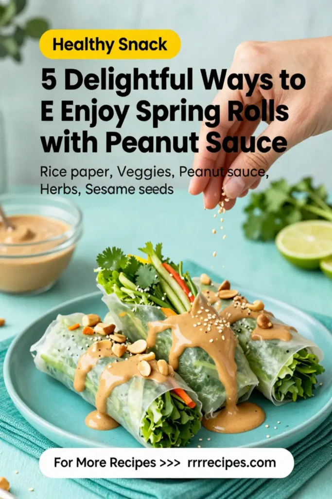 5 Delightful Ways to Enjoy Spring Rolls with Peanut Sauce