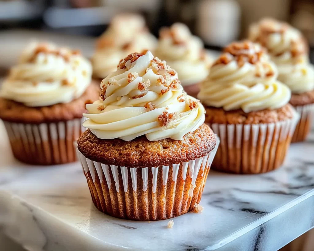 Carrot Cake: Cream Cheese Swirl Carrot Cake Cupcakes in 30 Minutes