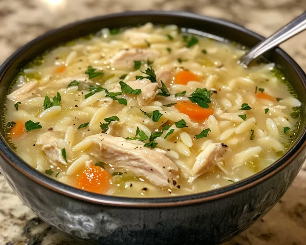 Dinner Recipes: Creamy Lemon Chicken Orzo Soup in 25 Minutes