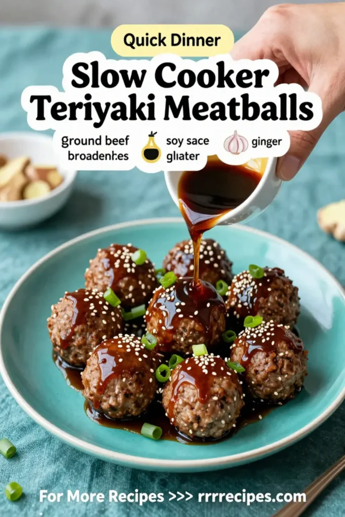 Slow Cooker Teriyaki Meatballs