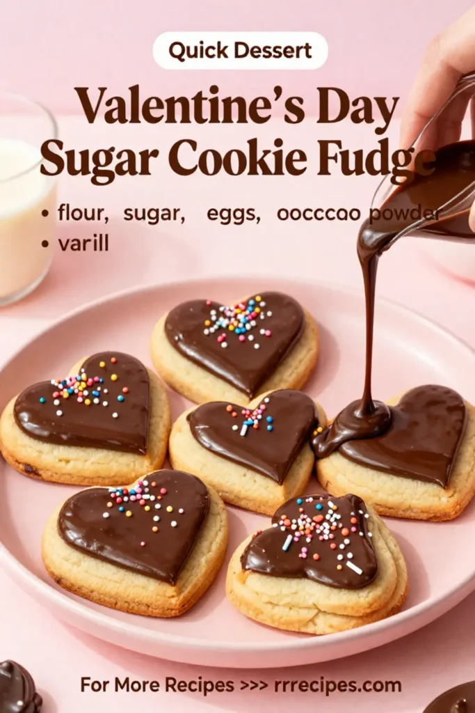 Valentine's Day Sugar Cookie Fudge