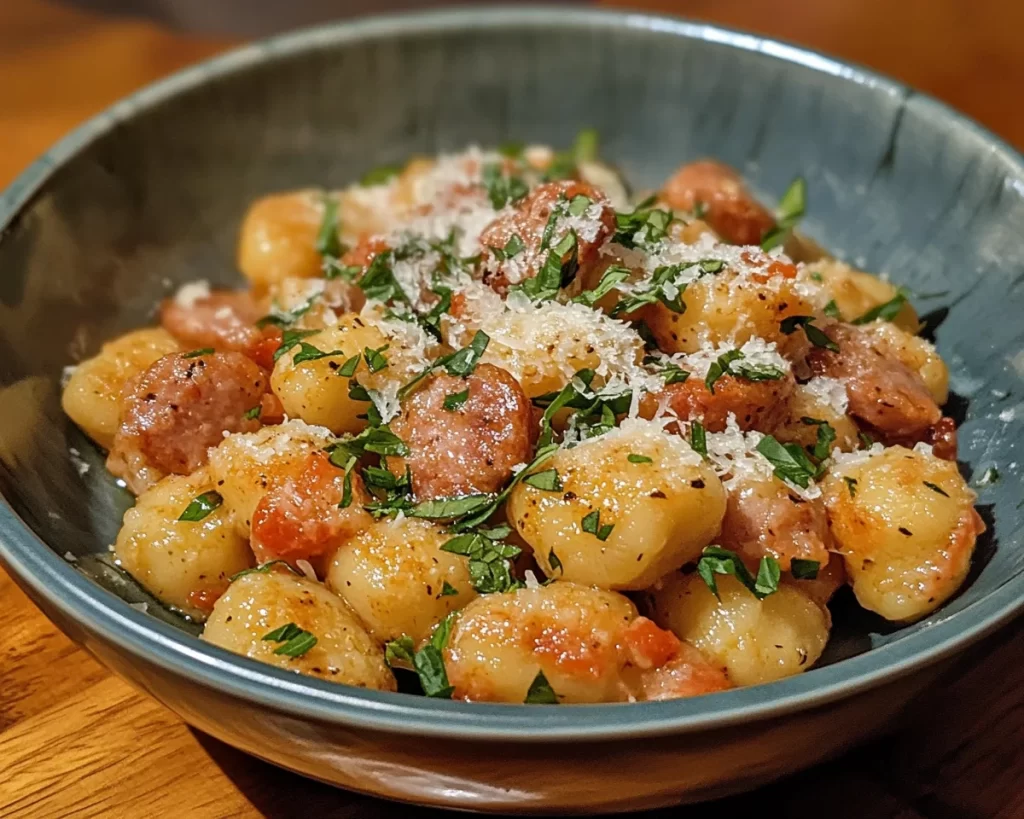 Recipes: Creamy Roasted Red Pepper and Sausage Gnocchi in 20 Minutes