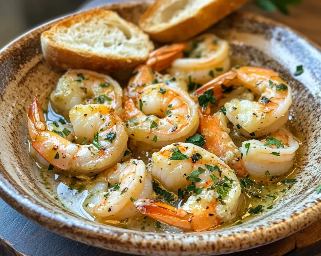 Dinner Ideas: Garlic Butter Tuscan Shrimp With Crusty Bread in 20 Minutes