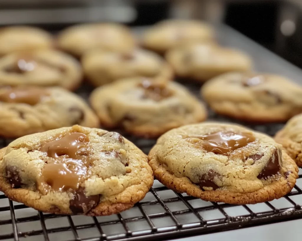 Chocolate Chip Cookies: Salted Caramel Stuffed Chocolate Chip Cookies in 30 Minutes