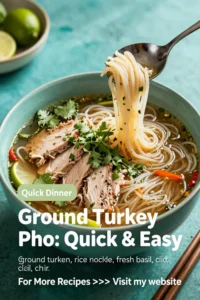 Ground Turkey Recipes: Turkey Pho With Rice Noodles and Fresh Herbs in 30 Minutes