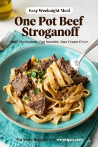 One Pot Beef Stroganoff