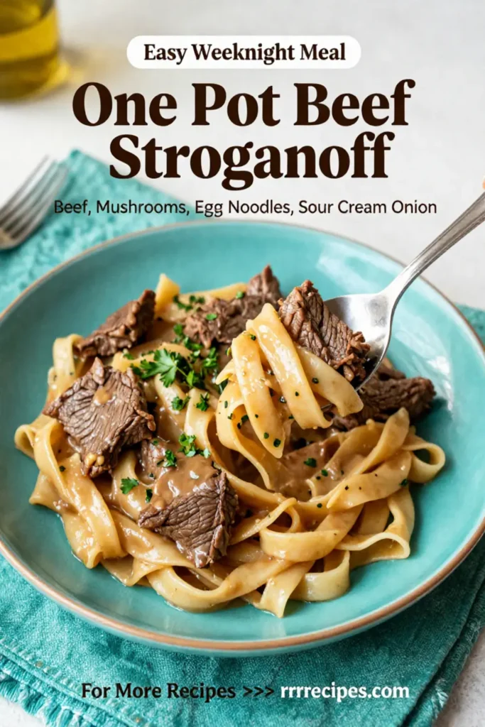 One Pot Beef Stroganoff