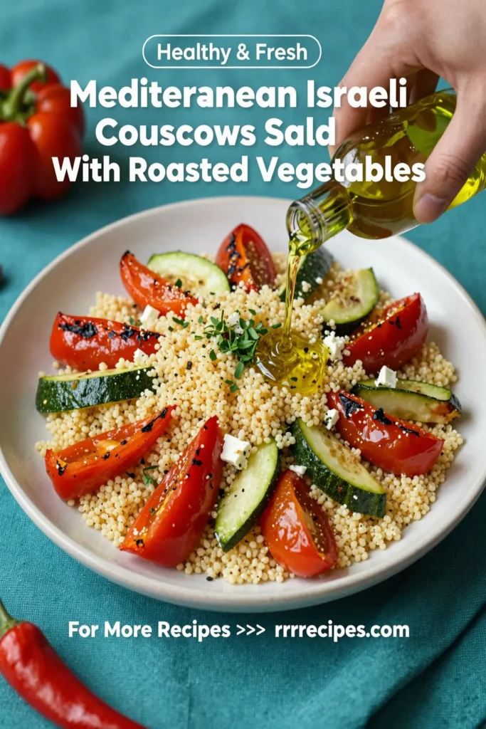 Mediterranean Israeli Couscous Salad With Roasted Vegetables