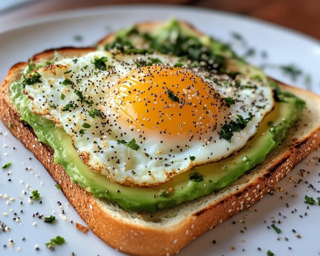 Breakfast: Avocado Egg Toast With Everything Bagel Seasoning in 10 Minutes