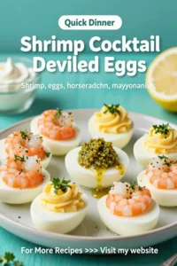 Deviled Eggs: Shrimp Cocktail Deviled Eggs With Horseradish Sauce in 25 Minutes