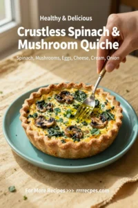 Crustless Spinach & Mushroom Quiche
