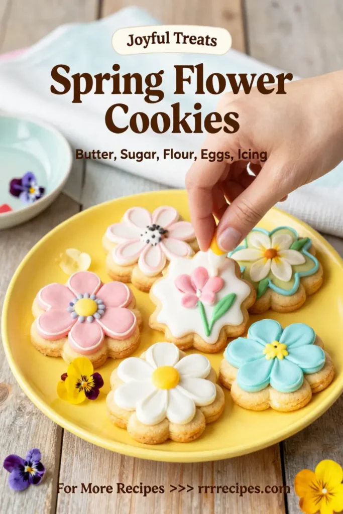 Spring Flower Cookies Decorated to Create Joyful Memories
