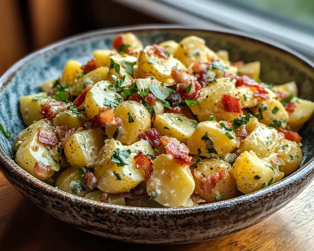 Potato Salad: Warm German Potato Salad With Bacon Vinaigrette in 25 Minutes