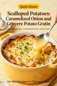 Scalloped Potatoes: Caramelized Onion and Gruyere Potato Gratin in 40 Minutes