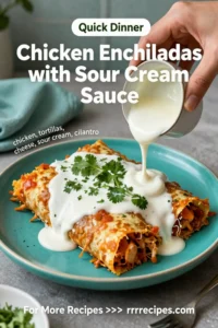 Chicken Enchiladas with Sour Cream White Sauce