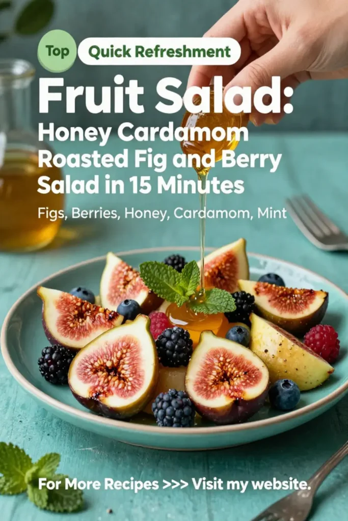 Fruit Salad: Honey Cardamom Roasted Fig and Berry Salad in 15 Minutes