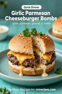 Garlic Parmesan Cheeseburger Bombs