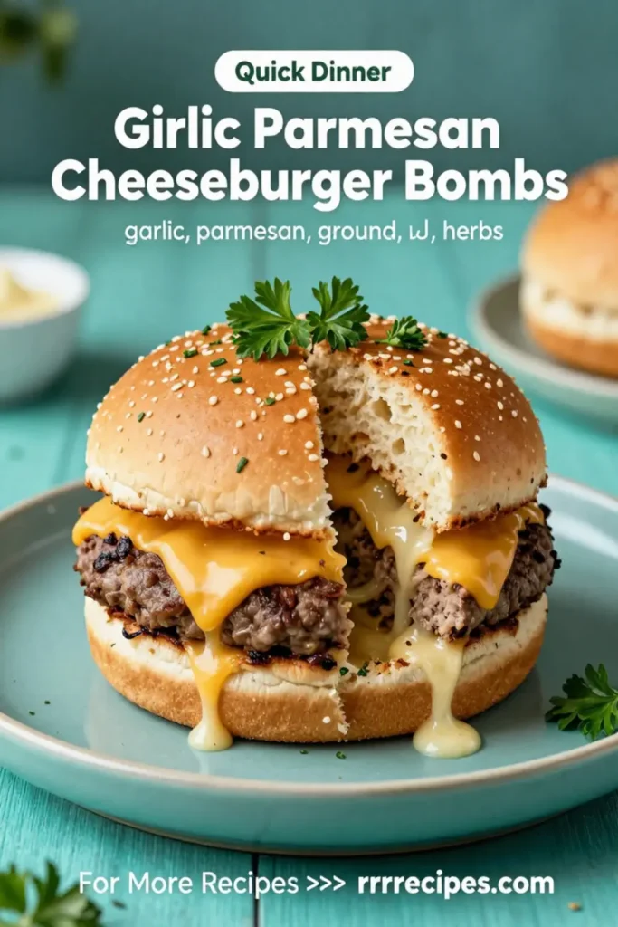 Garlic Parmesan Cheeseburger Bombs