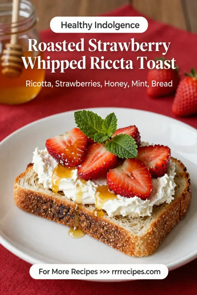 Roasted Strawberry Whipped Ricotta Toast