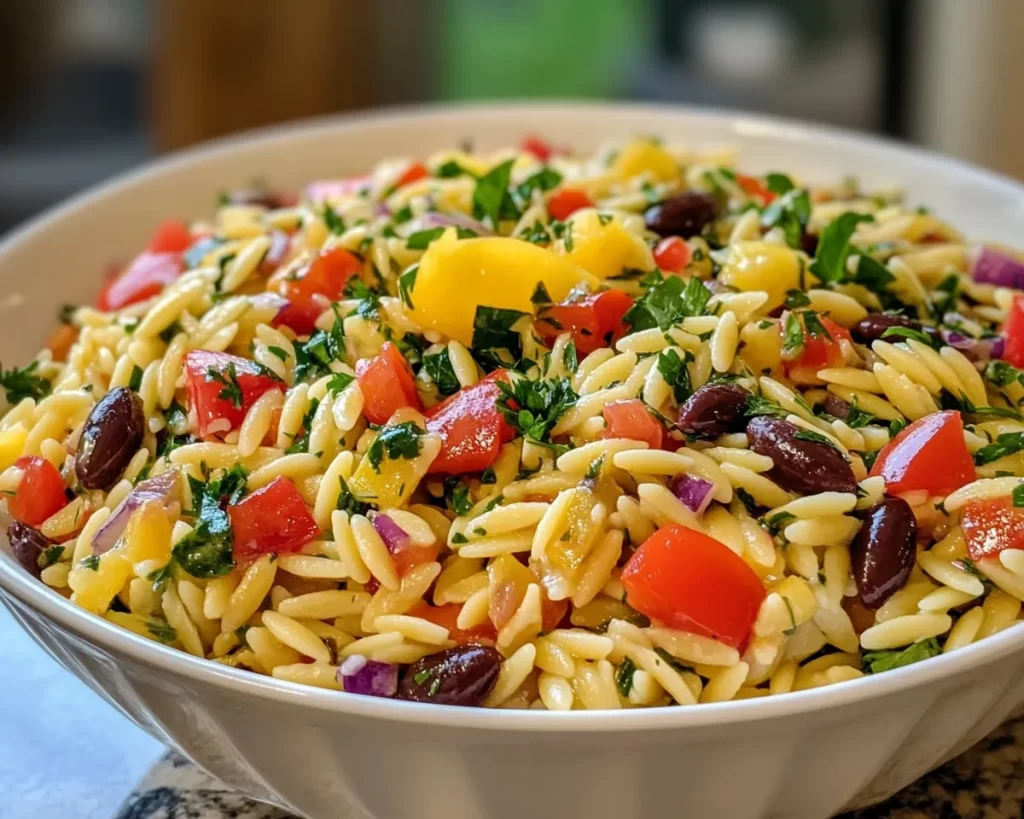 Pasta Salad Recipes: Greek Orzo Pasta Salad With Lemon Herb Dressing in 20 Minutes