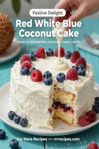 Red White Blue Coconut Cake