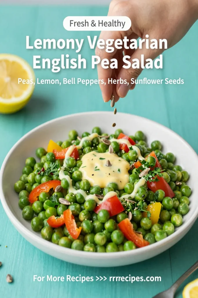 Lemony Vegetarian English Pea Salad