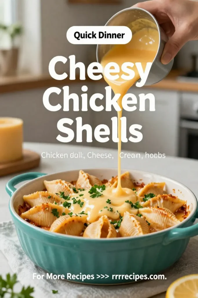 Cheesy Chicken Shells — The Ultimate Creamy, Comforting Pasta Bake