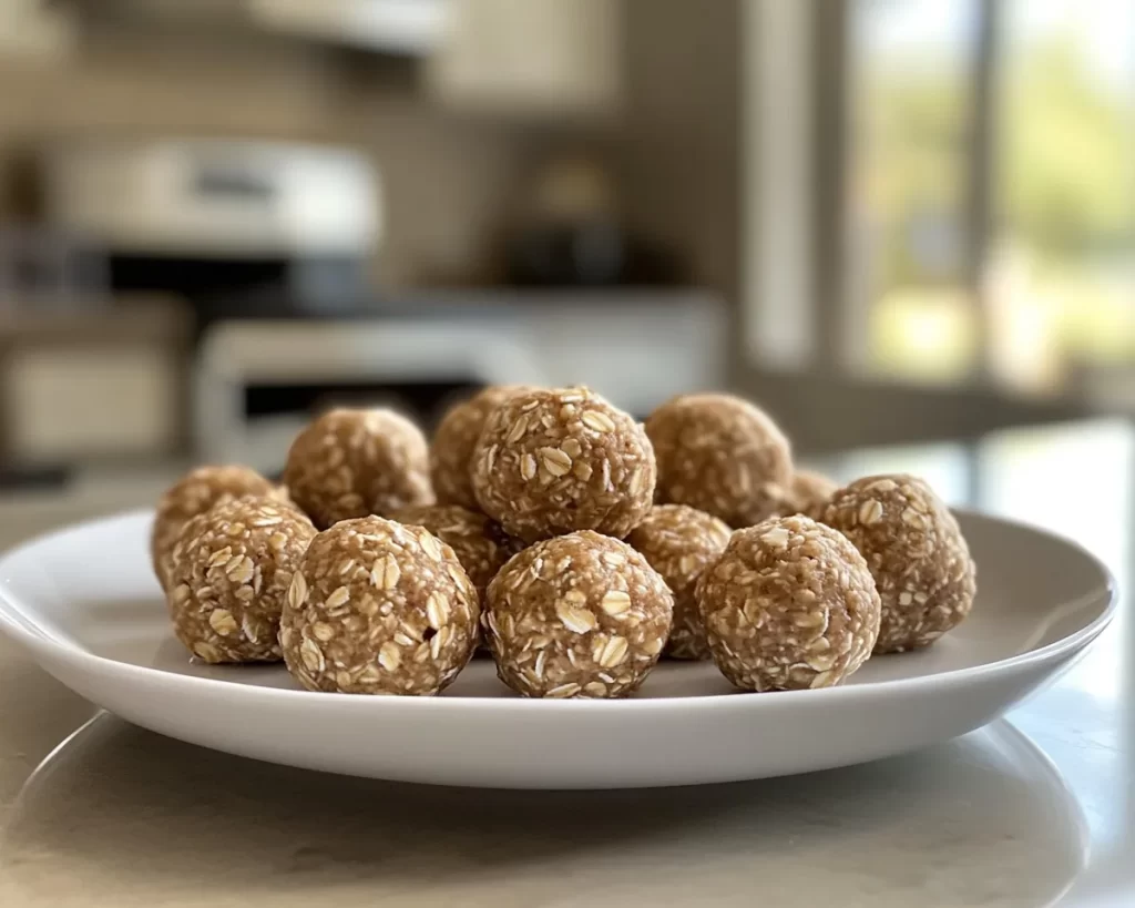 Healthy Snacks: No Bake Peanut Butter Oat Energy Balls in 10 Minutes