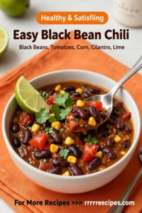 Easy Black Bean Chili – Healthy, Low Fat, and Ready in 30 Minutes