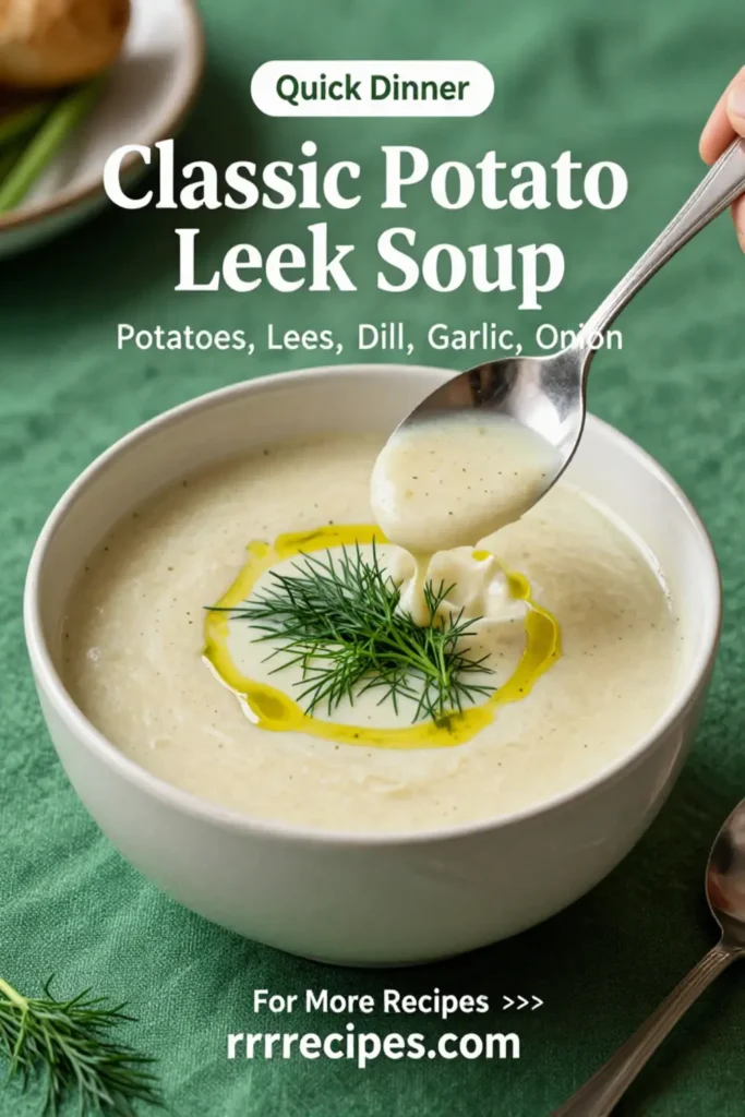 Classic Potato Leek Soup With Dill