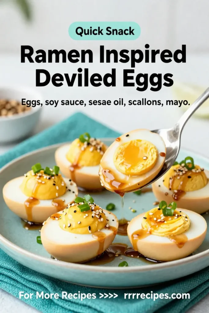 Deviled Eggs: Ramen Inspired Deviled Eggs With Soy Sesame Glaze in 20 Minutes