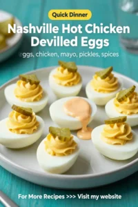 Deviled Eggs: Nashville Hot Chicken Deviled Eggs With Pickles in 25 Minutes
